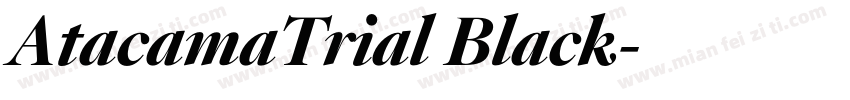 AtacamaTrial Black字体转换